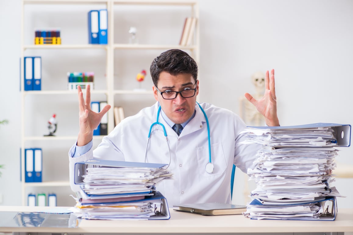 Busy Doctor with Too Much Work